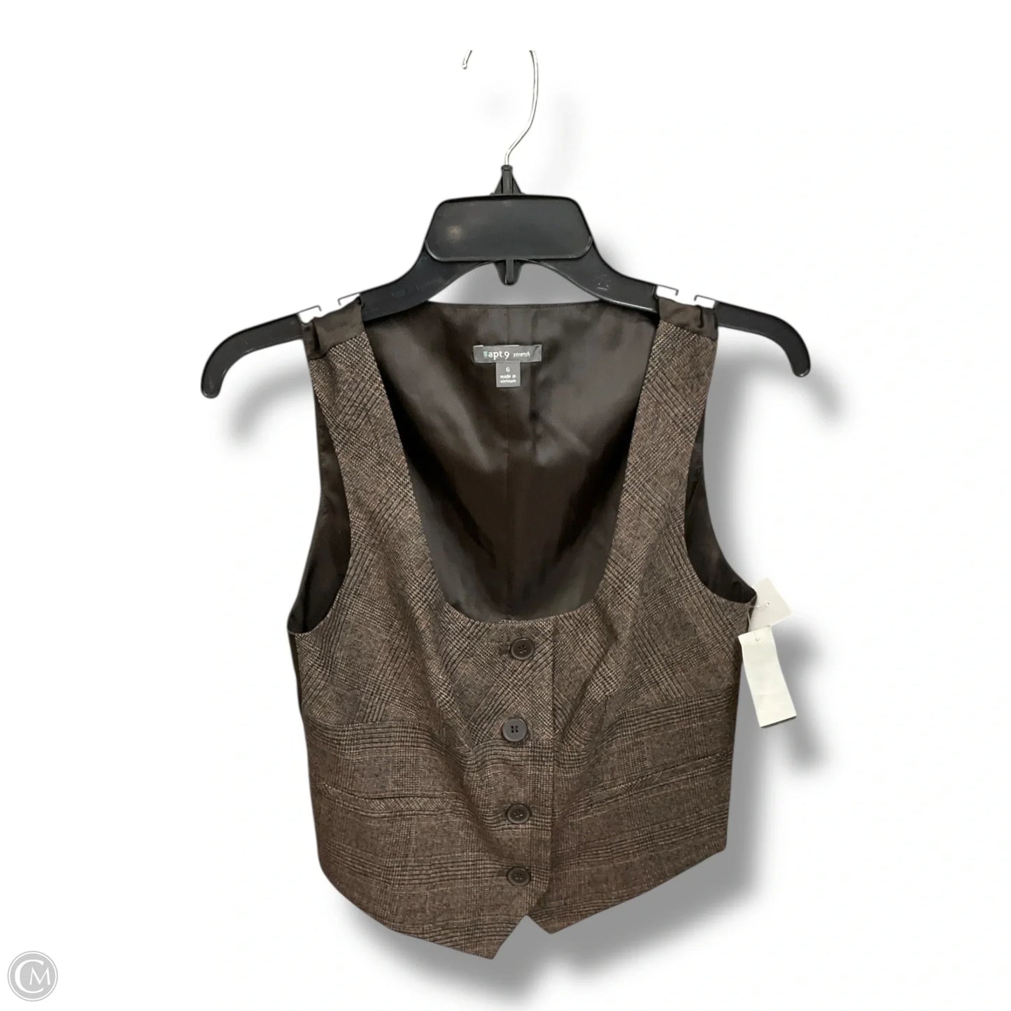 Vest Other By Apt 9 In Brown, Size: S