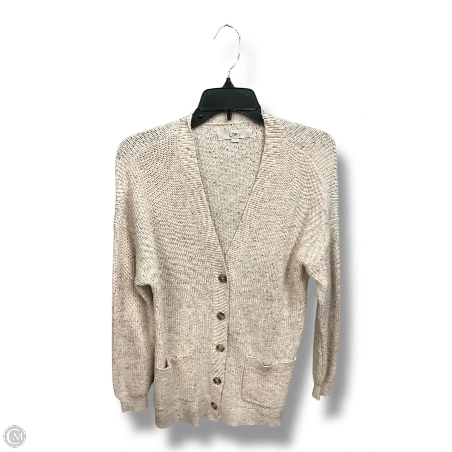 Cardigan By Loft In Cream & Tan, Size: S