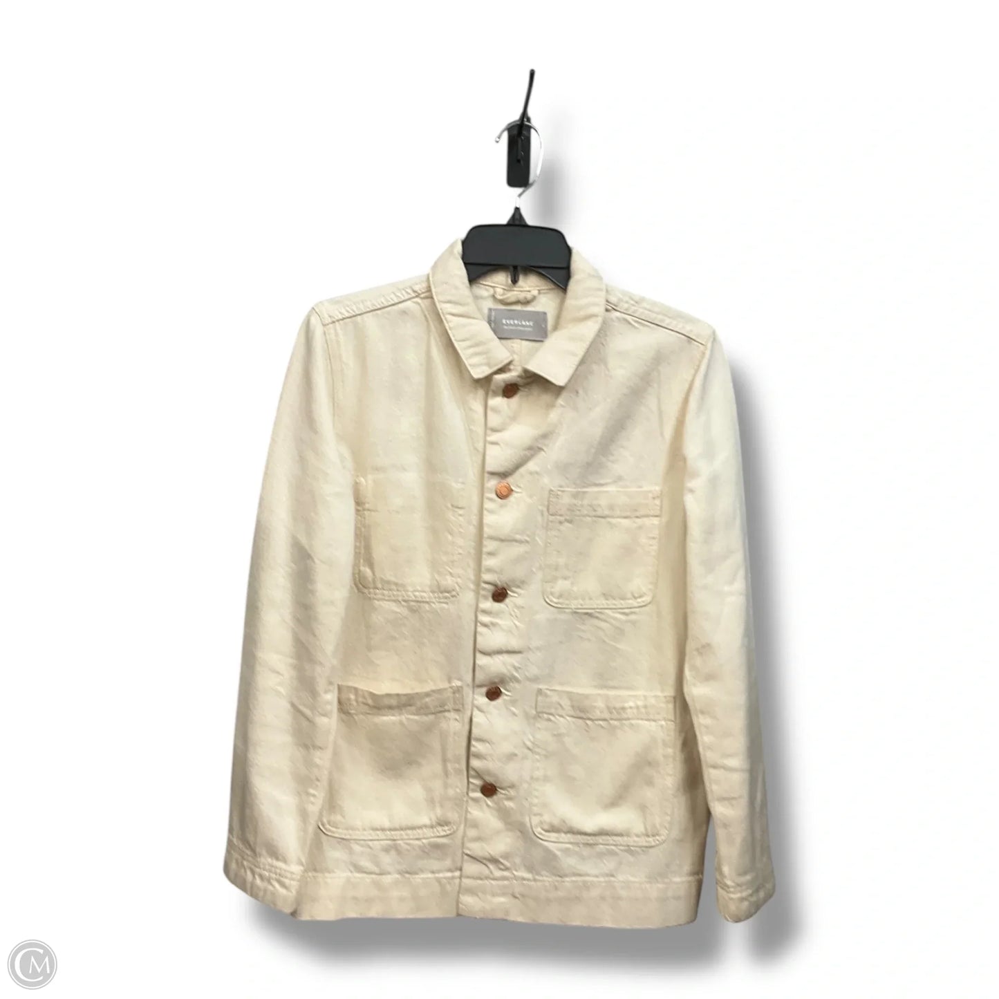 Jacket Denim By Everlane In Cream Denim, Size: S