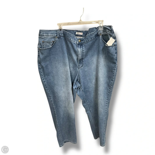 Jeans Straight By Catherines In Blue Denim, Size: 4x