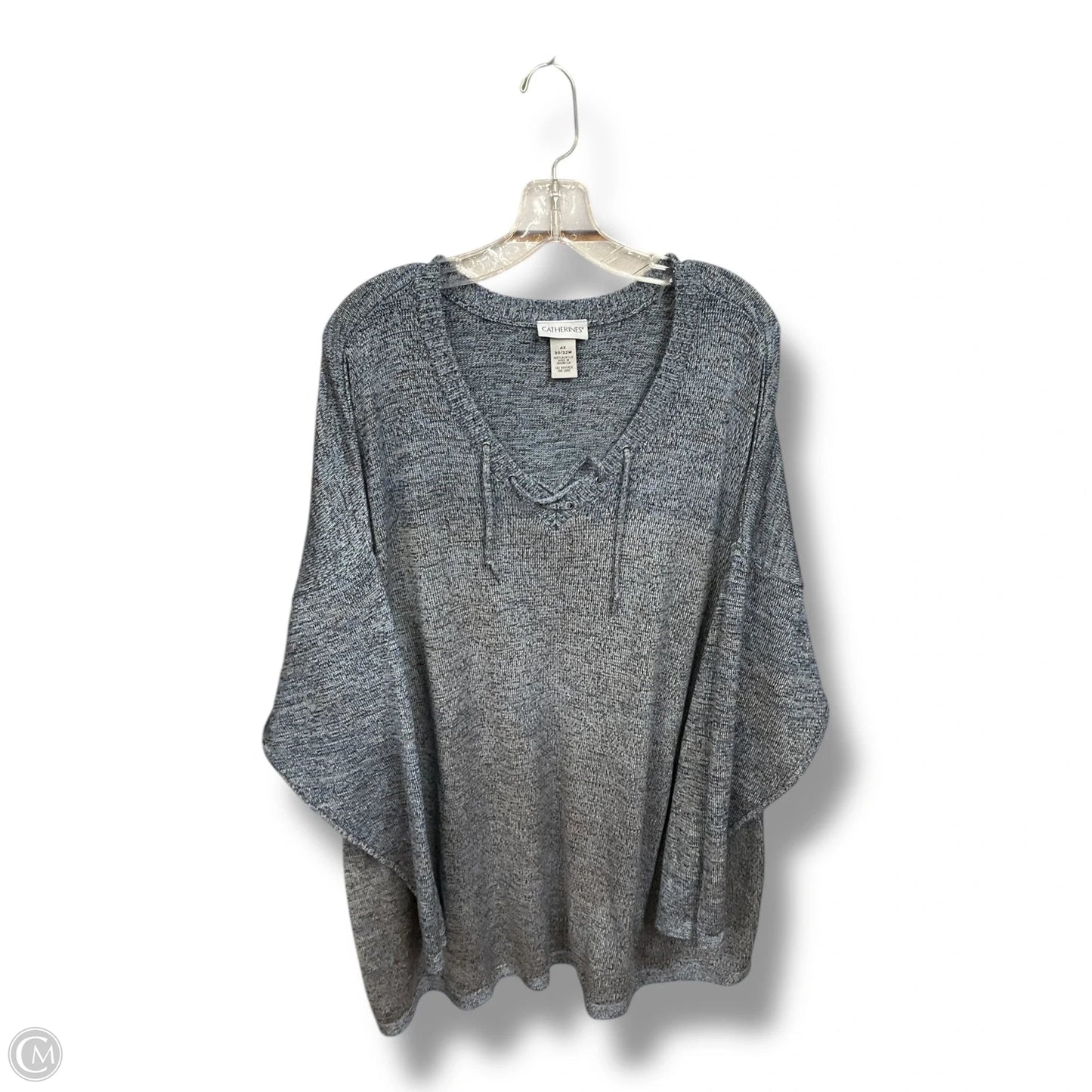 Top Long Sleeve By Catherines In Blue, Size: 4x