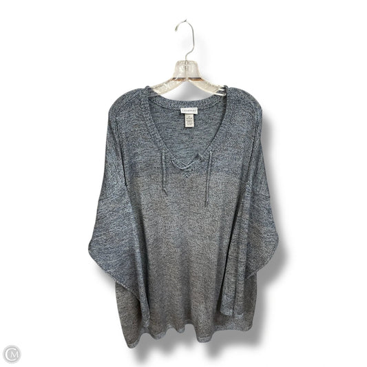 Top Long Sleeve By Catherines In Blue, Size: 4x