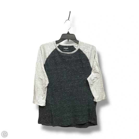 Top Long Sleeve Basic By Express In Black & Grey, Size: M