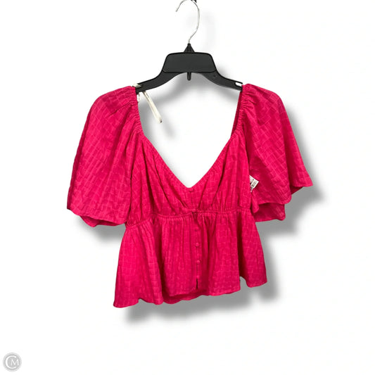Top Short Sleeve By Arula In Pink, Size: Xl