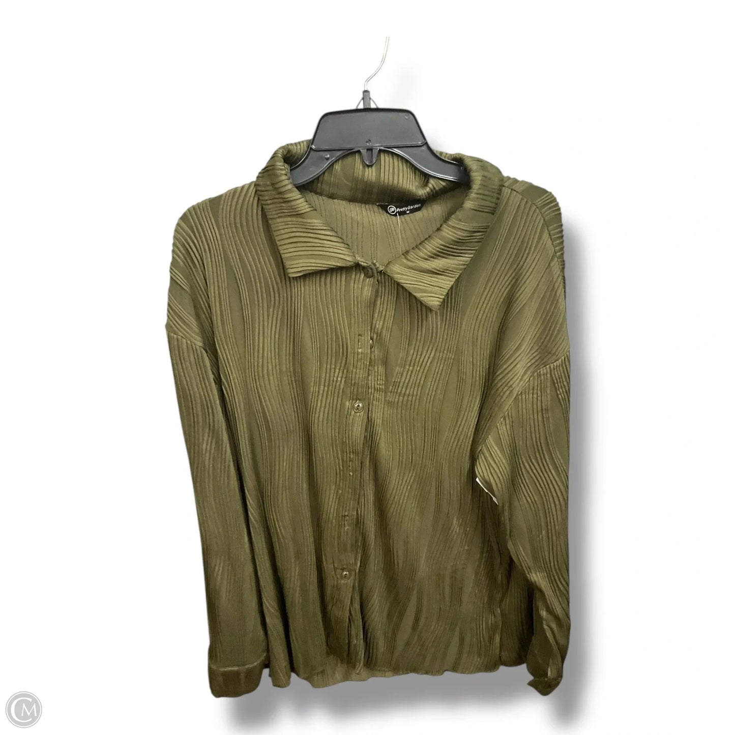Blouse Long Sleeve By Prettygarden In Green, Size: M
