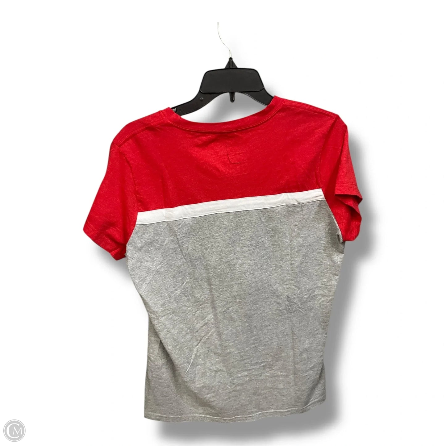 Top Short Sleeve Basic By Clothes Mentor In Grey & Red, Size: Xxl