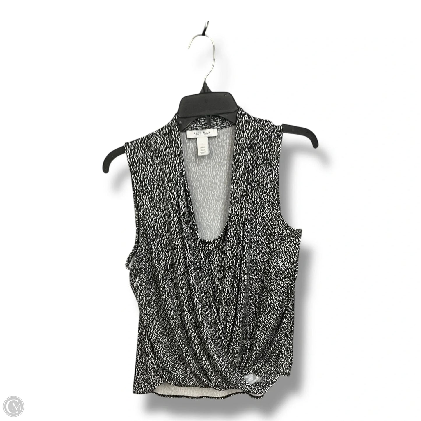 Blouse Sleeveless By White House Black Market In Black & White, Size: L
