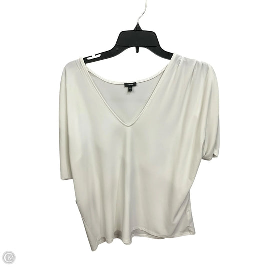 Top Short Sleeve Basic By Express In White, Size: L