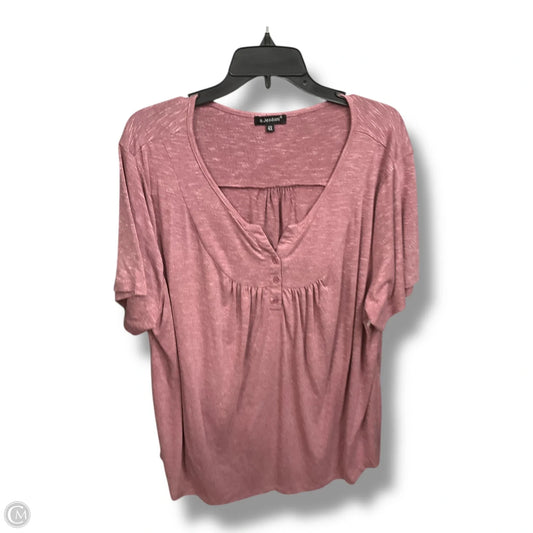 Top Short Sleeve Basic By Clothes Mentor In Mauve, Size: 4x
