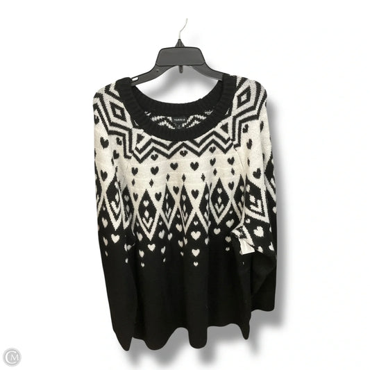Sweater By Torrid In Black & White, Size: 3x