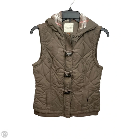 Vest Puffer & Quilted By Sonoma In Beige, Size: S