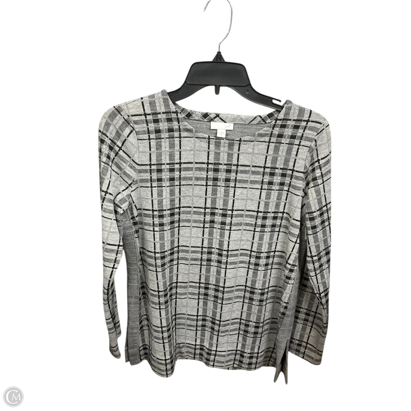 Top Long Sleeve By J. Jill In Black & Grey, Size: Xs