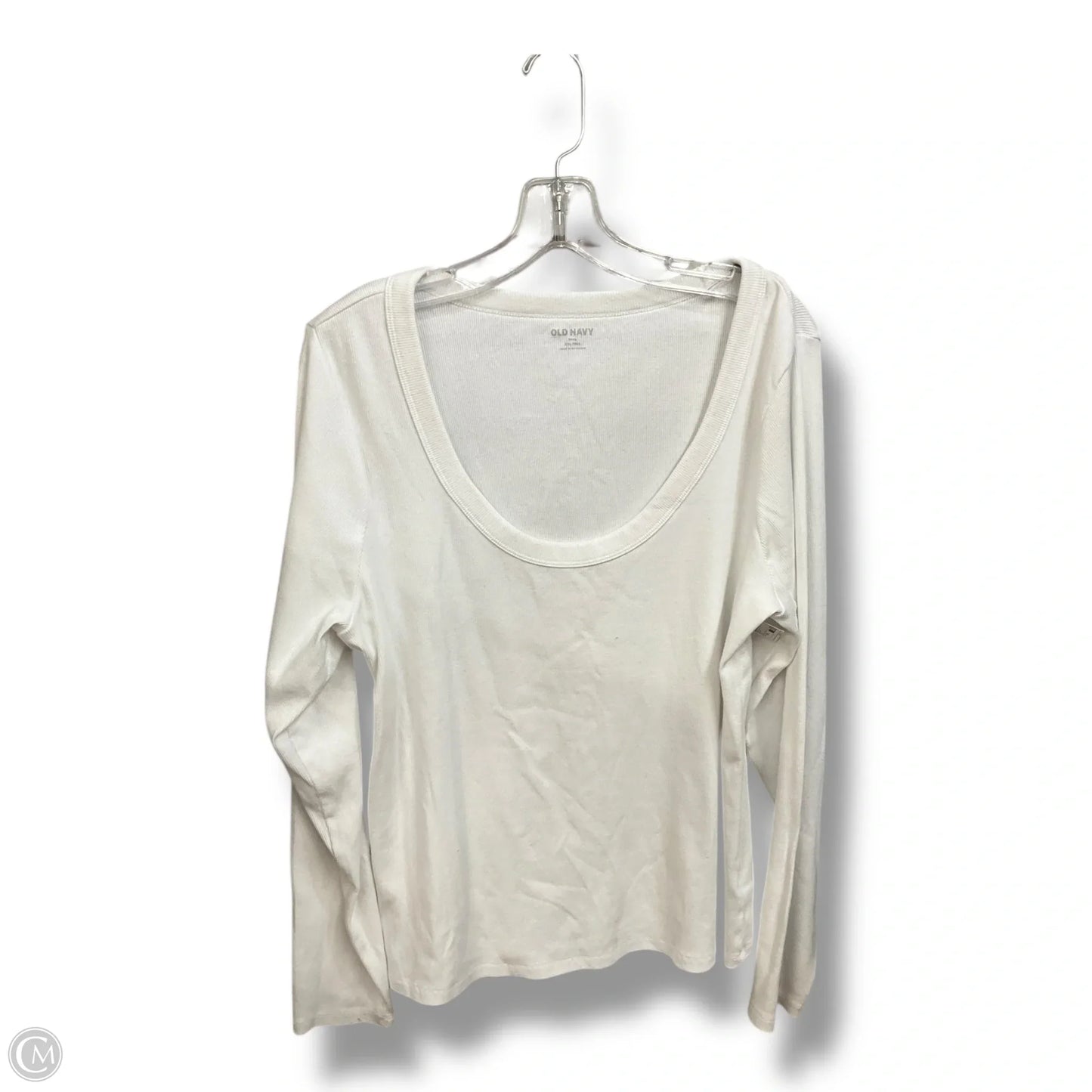 Top Long Sleeve Basic By Old Navy In White, Size: Xxl