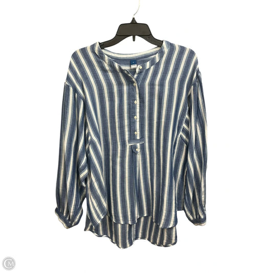Top Long Sleeve By Old Navy In Blue & White, Size: Xl