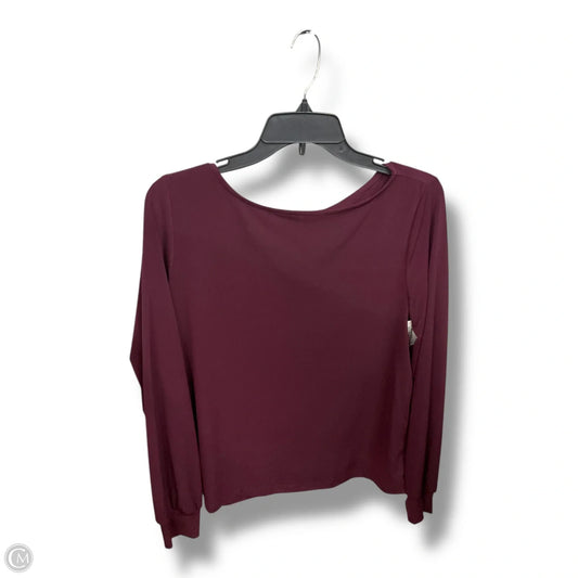 Top Long Sleeve Basic By Michael By Michael Kors In Maroon, Size: S