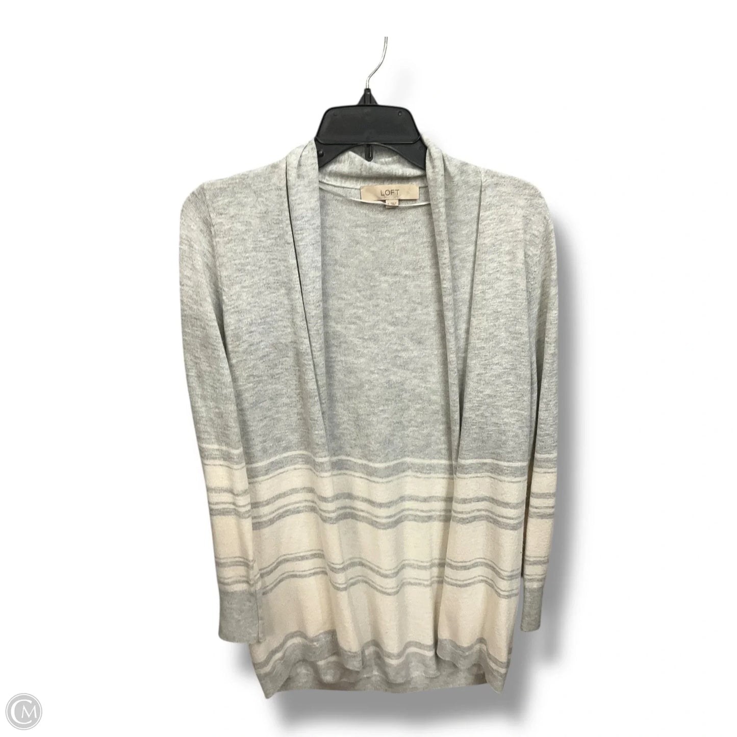 Cardigan By Loft In Grey & White, Size: S