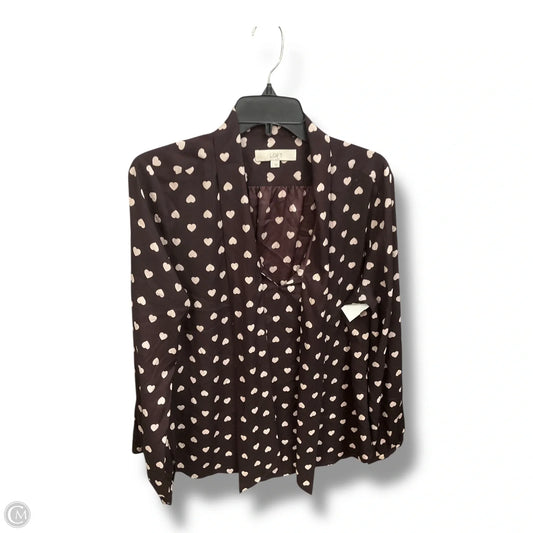 Blouse Long Sleeve By Loft In Purple, Size: L