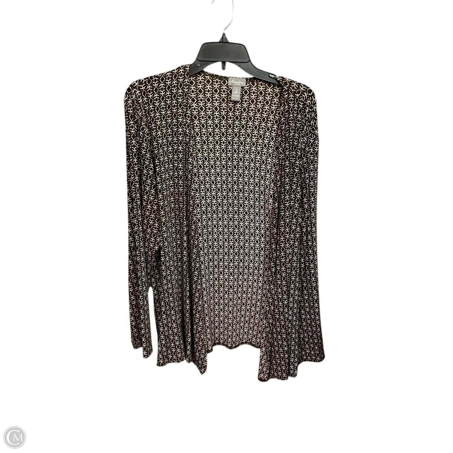 Cardigan By Chicos In Brown & White, Size: L