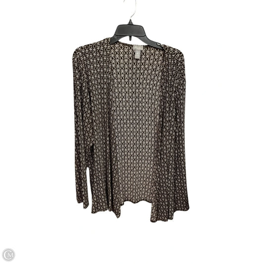Cardigan By Chicos In Brown & White, Size: L