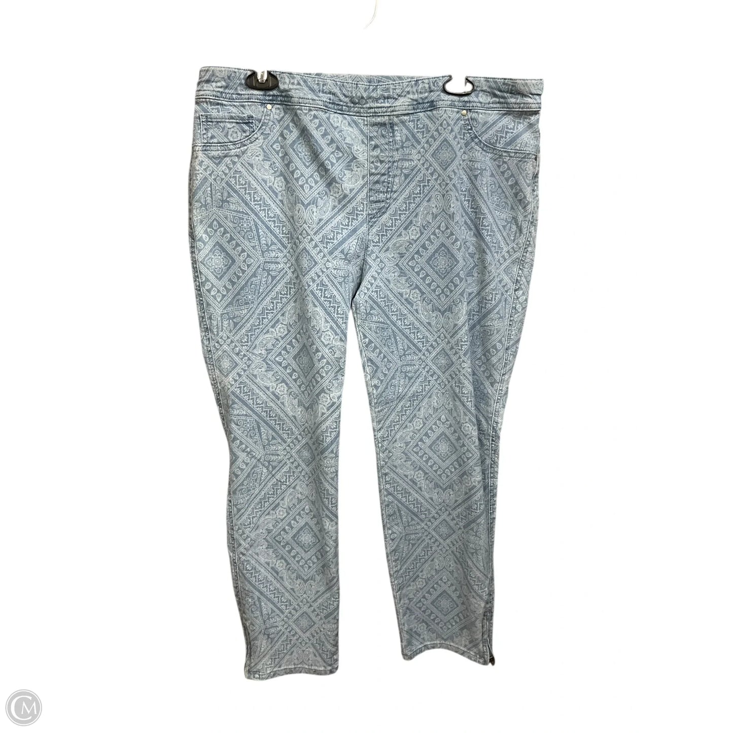 Jeans Straight By Chicos In Blue Denim, Size: 14