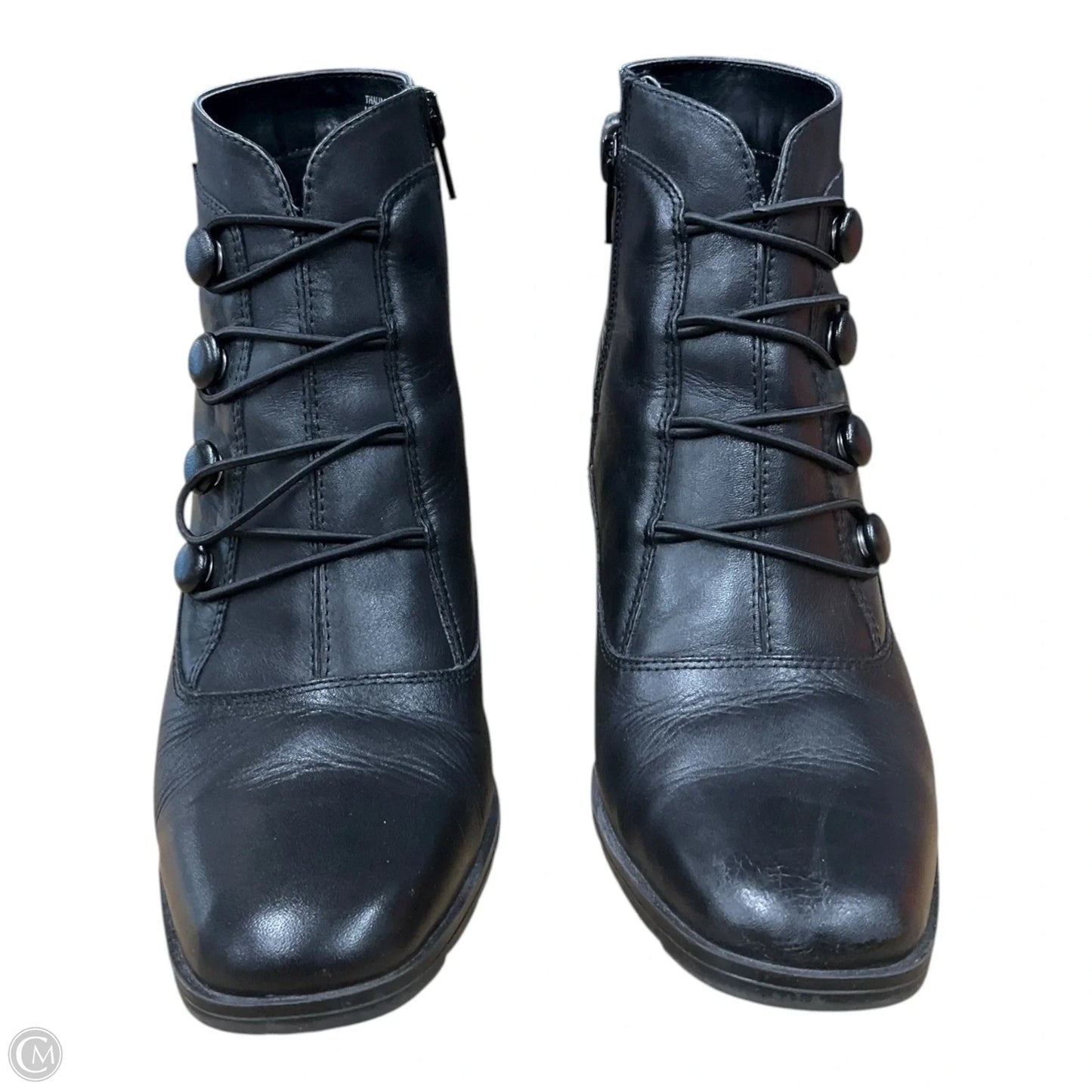 Boots Ankle Heels By Covington In Black, Size: 7