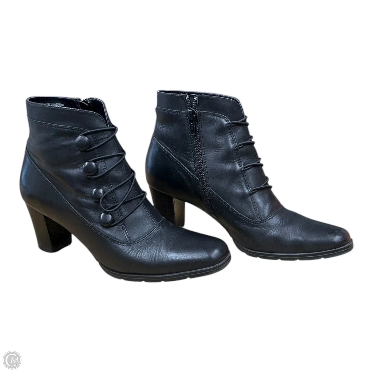 Boots Ankle Heels By Covington In Black, Size: 7