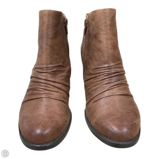Boots Ankle Heels By Bare Traps In Brown, Size: 7.5