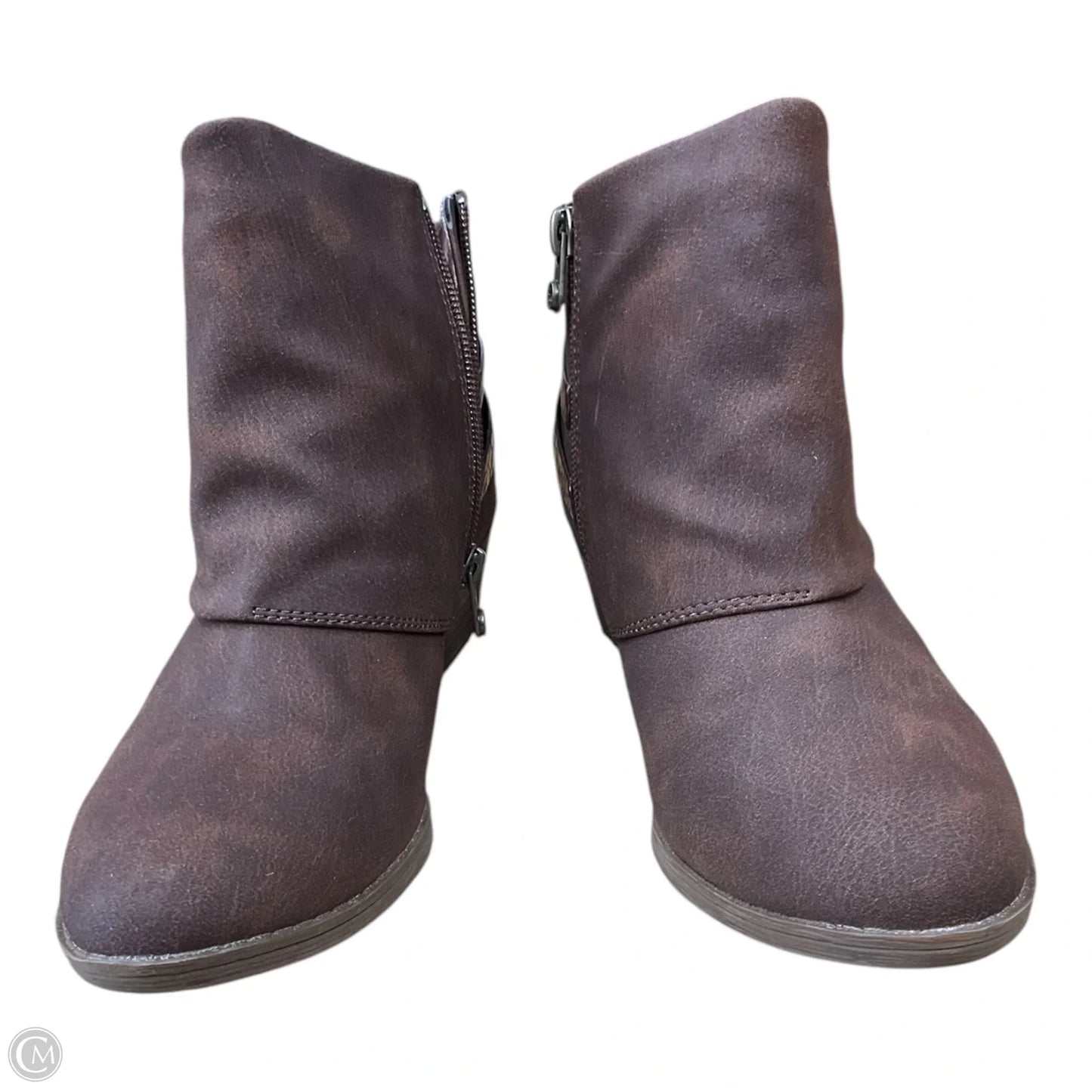 Boots Ankle Heels By Blowfish In Brown, Size: 7.5