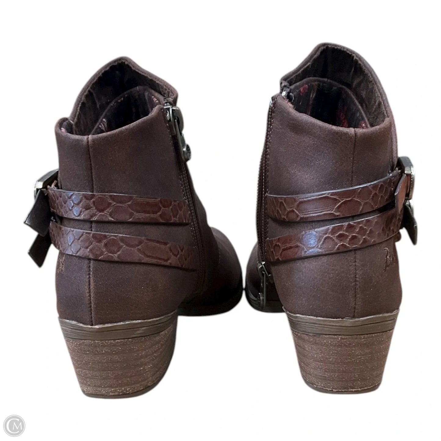 Boots Ankle Heels By Blowfish In Brown, Size: 7.5