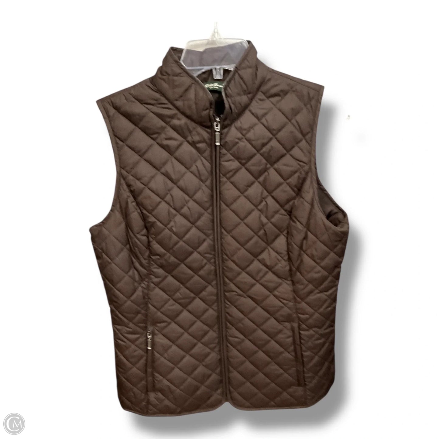 Vest Puffer & Quilted By Eddie Bauer In Brown, Size: M