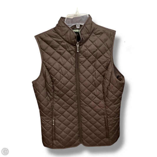 Vest Puffer & Quilted By Eddie Bauer In Brown, Size: M