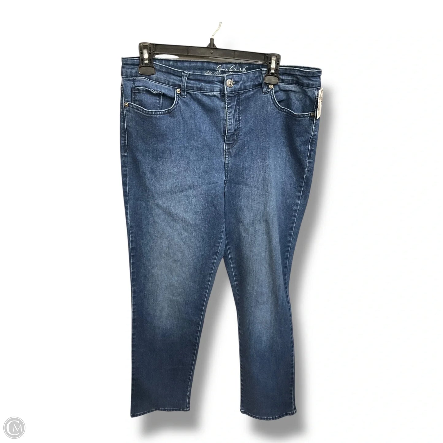 Jeans Straight By Gloria Vanderbilt In Blue Denim, Size: 12