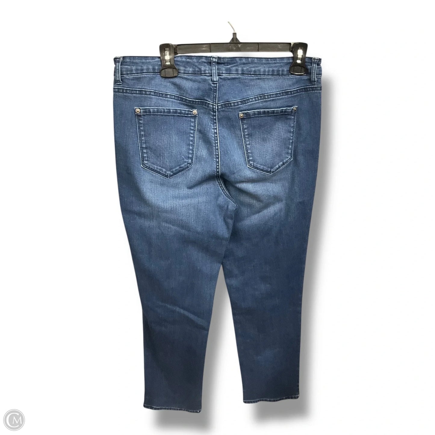 Jeans Straight By Gloria Vanderbilt In Blue Denim, Size: 12