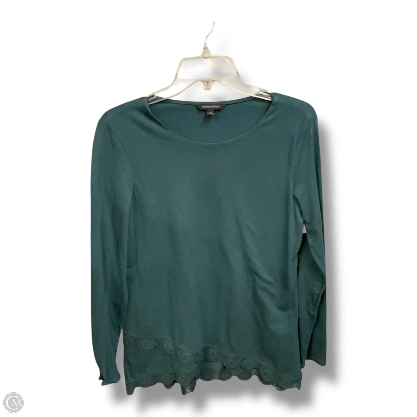 Top Long Sleeve Basic By Banana Republic In Teal, Size: S