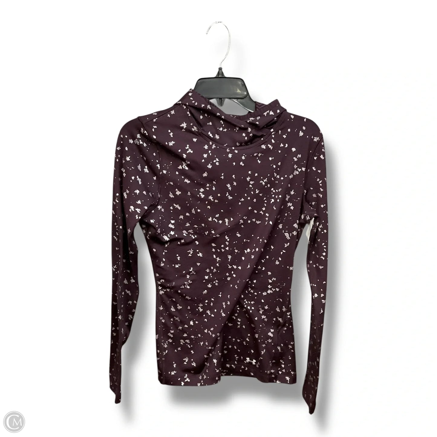 Athletic Top Long Sleeve Hoodie By Under Armour In Purple, Size: M