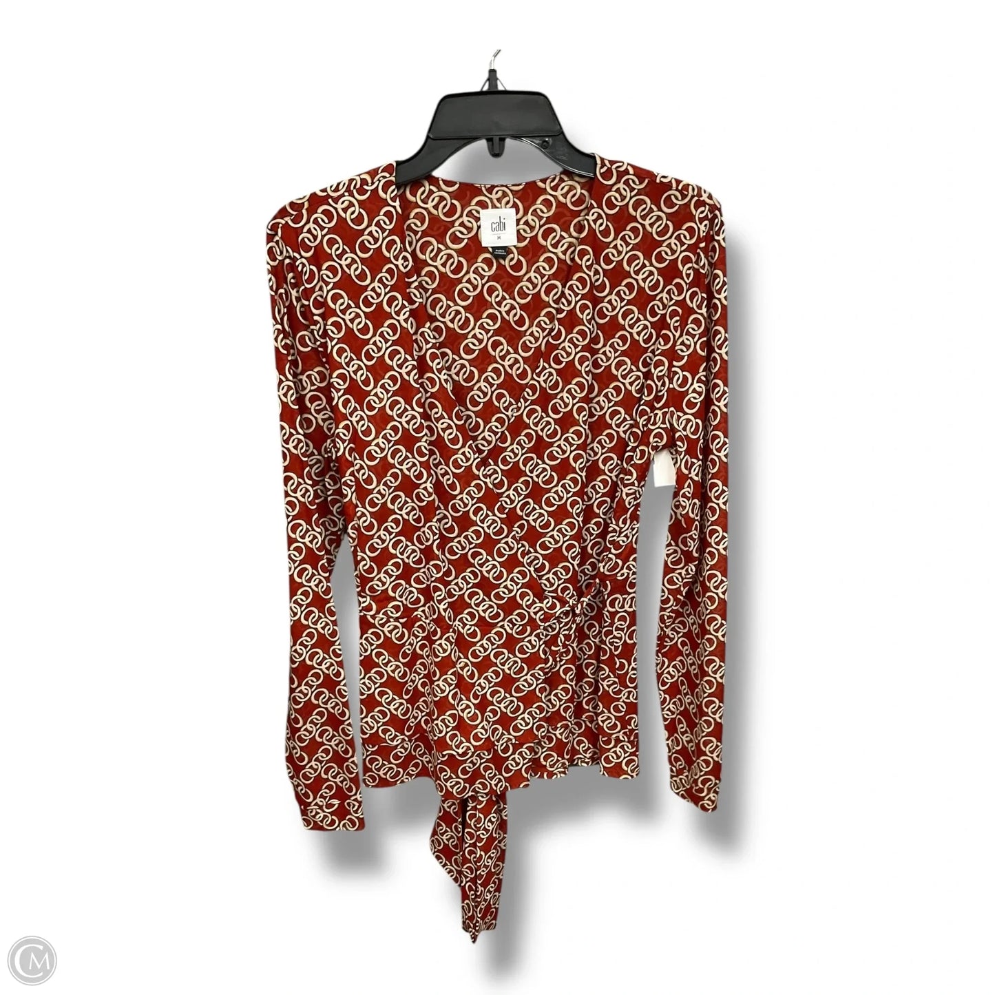 Top Long Sleeve By Cabi In Orange & Yellow, Size: M