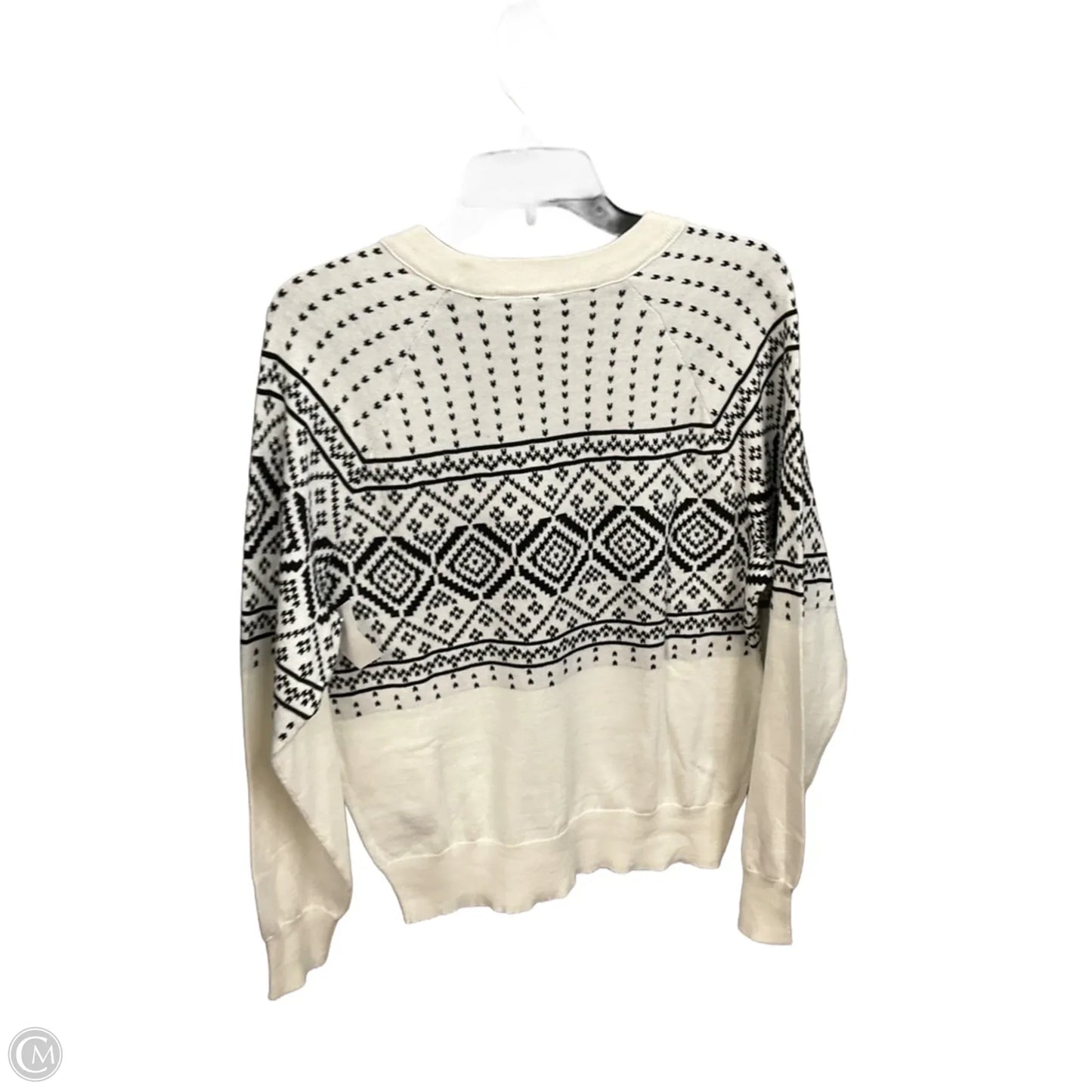 Sweater By Gap In Black & Cream, Size: M