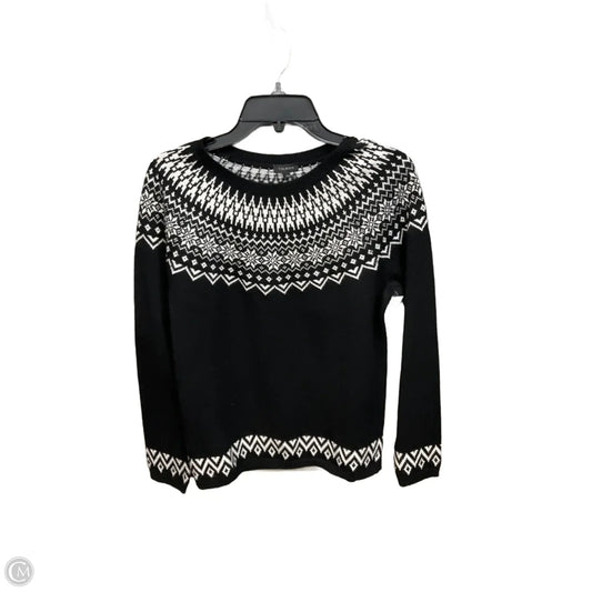 Sweater By Talbots In Black & White, Size: M