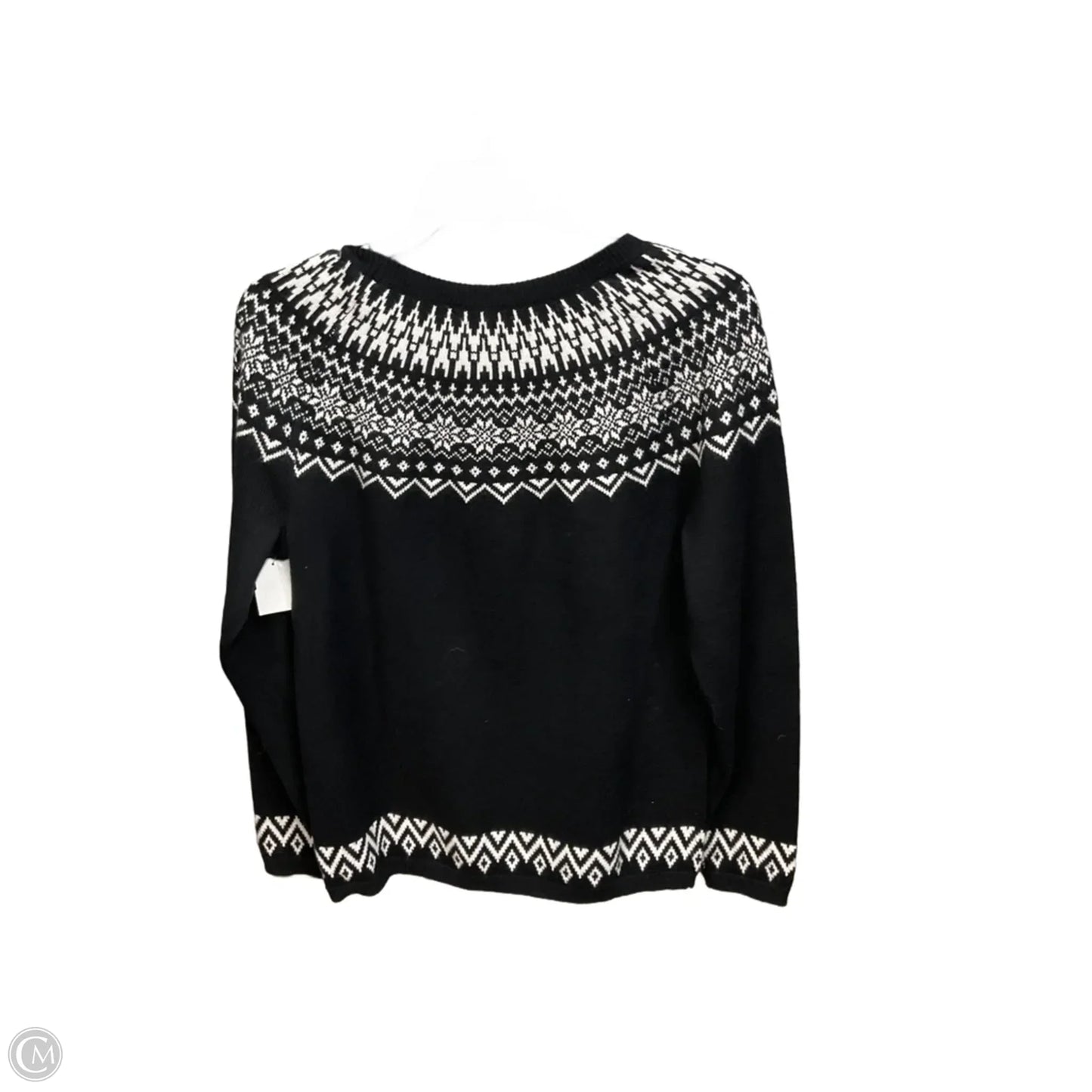 Sweater By Talbots In Black & White, Size: M
