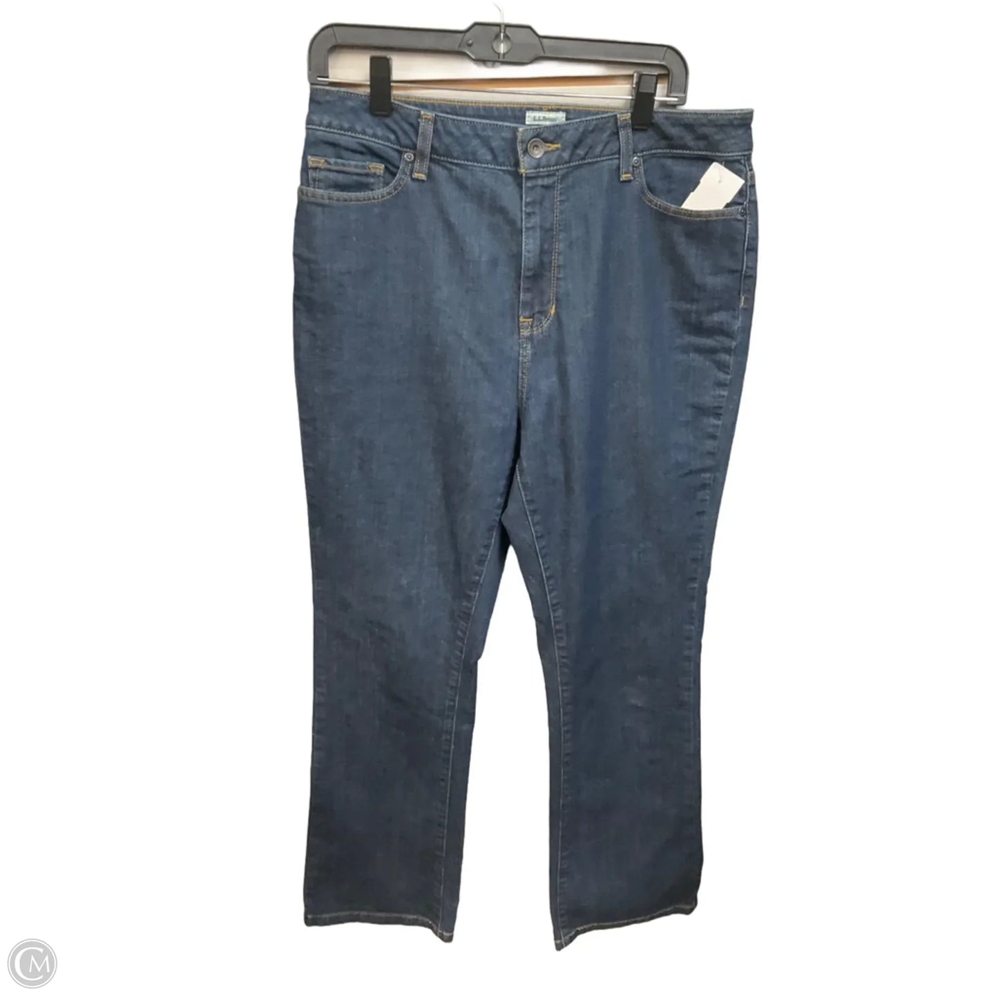 Jeans Straight By L.l. Bean In Blue Denim, Size: 14