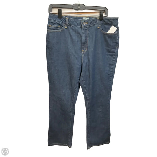 Jeans Straight By L.l. Bean In Blue Denim, Size: 14