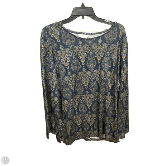 Top Long Sleeve By Christopher And Banks In Paisley Print, Size: 1x