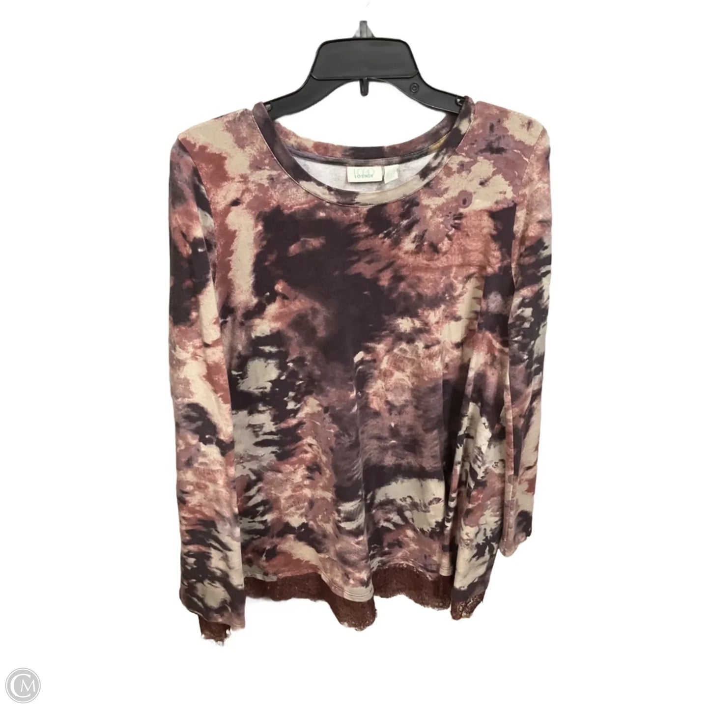 Top Long Sleeve By Logo In Tie Dye Print, Size: M