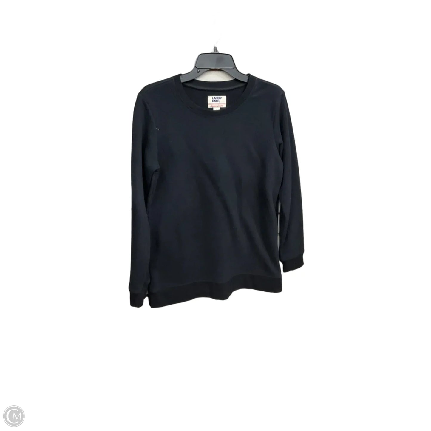 Sweatshirt Crewneck By Lands End In Black, Size: S