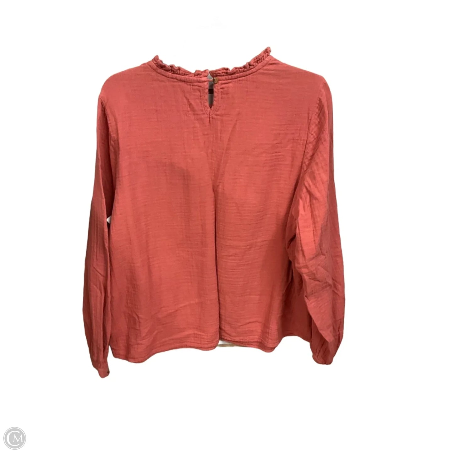 Top Long Sleeve Basic By Sonoma In Coral, Size: Xl