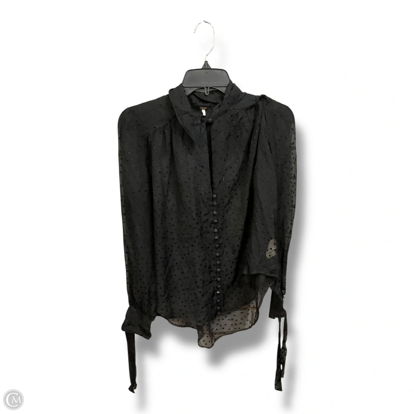 Blouse Long Sleeve By Free People In Black, Size: Xs