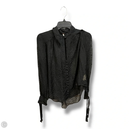 Blouse Long Sleeve By Free People In Black, Size: Xs