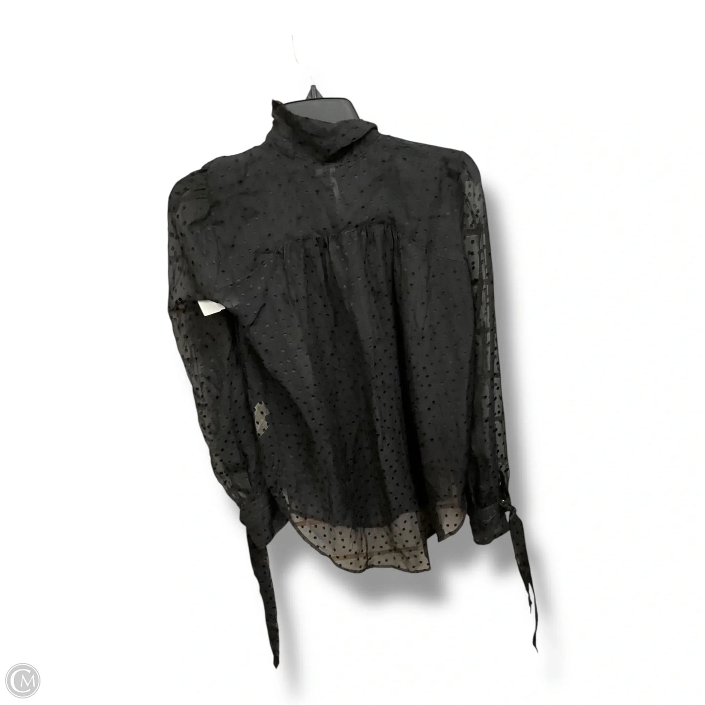 Blouse Long Sleeve By Free People In Black, Size: Xs