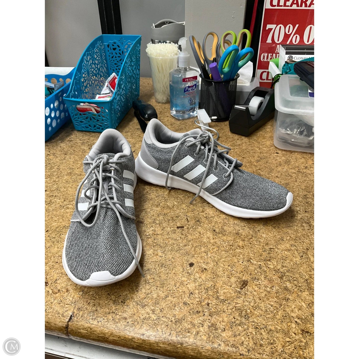 Shoes Athletic By Adidas In Grey & White, Size: 9