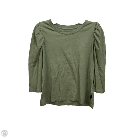 Top 3/4 Sleeve Basic By Calvin Klein In Green, Size: L